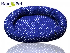 Puntíkovaný pelíšek pro psa obláček DOT´s NIVEA MODRÝ 06 puntík,, vel. 4