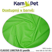 KUPONY Č.264-Látka bavlna ,zelená puntíky06,200/15cm