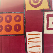 KUPONY Č.288-Látka bavlna ,bordo-vzor 150/50cm