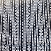 KUPONY Č 209-Látka bavlna,bílá šedá-lístky,65/140cm