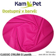 KUPONY Č 257-Látka bavlna cyklám mikro puntík,70/40cm