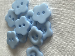 Modré knoflíky kytičky , á 1ks nebo balení 10ks  