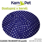 MODRÁ tmavá látka s puntíky 12  á 1m