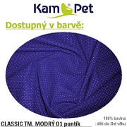 Modrá tmavá látka s puntíky mini  ,  á 1m  